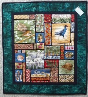 Fantail Pukeko and Sheep Wall Hanging