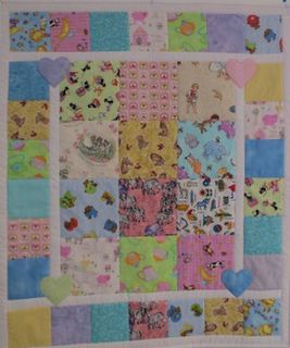Child's Cot Quilt - Baby Love