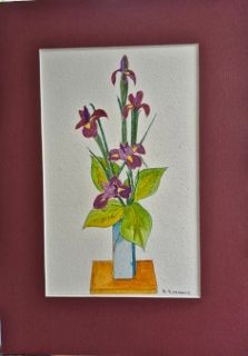 Iris in Blue Vase